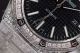 15400 Audemars Piguet Royal Oak 41mm Silver Iced Out Black Dial Copy Watch Swiss 3120 (5)_th.jpg